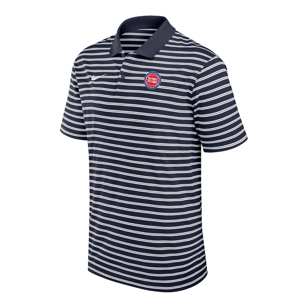 Detroit Pistons Nike Victory Striped Polo