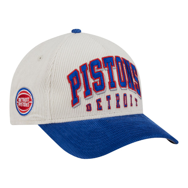 Detroit Pistons New Era 940AF Two-Tone Snapback in White - Front Right View