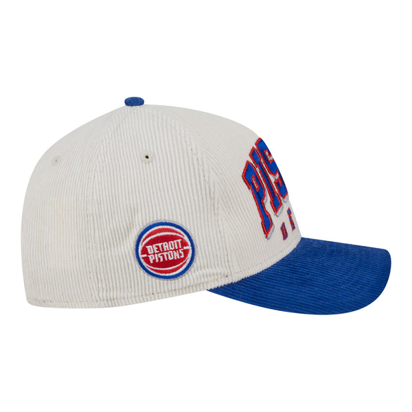 Detroit Pistons New Era 940AF Two-Tone Snapback in White - Right Side View