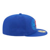 Detroit Pistons New Era 5950 Tri-Logo Fitted Hat in Blue - Right Side View