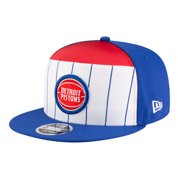 Detroit Pistons New Era 950SP 2025-26 Tip-Off Hat in Red White and Blue - Front Left View