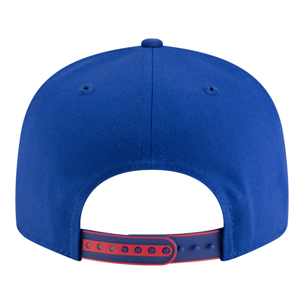 Detroit Pistons New Era 950SP 2025-26 Tip-Off Hat in Red White and Blue - Back View