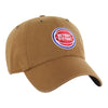 Detroit Pistons 47 Brand Carhartt Clean Up Hat in Brown - Front Right View
