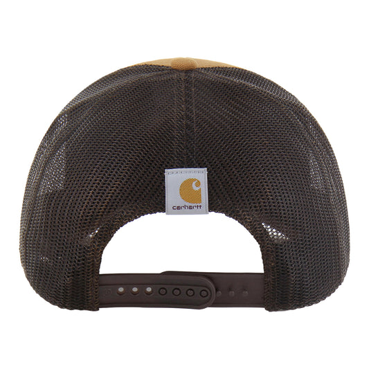 Detroit Pistons 47 Brand Carhartt Trucker Hat in Brown - Back View