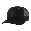Detroit Pistons 47 Brand Carhartt Black Trucker Hat in Black - Front Left View