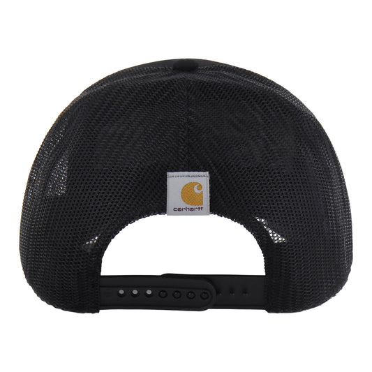 Detroit Pistons 47 Brand Carhartt Black Trucker Hat in Black - Back View
