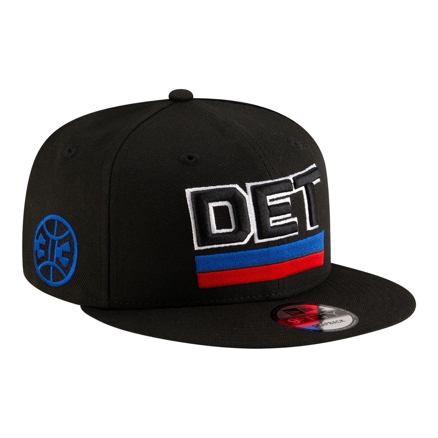 Detroit Pistons New Era Statement 950 Snapback in Black - Front Right View