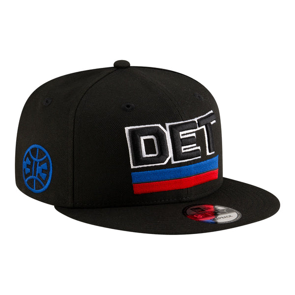 Detroit Pistons New Era Statement 950 Snapback in Black - Front Right View