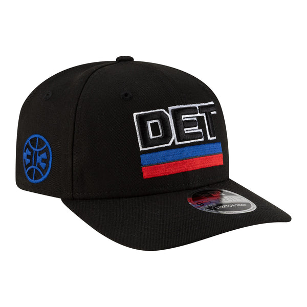 Detroit Pistons New Era Statement 970SS Snapback in Black - Front Right View