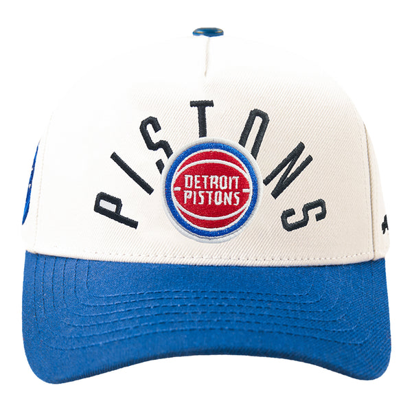 Detroit Pistons Pro Standard Modern Originals Snapback in Blue and White - Front View