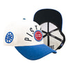 Detroit Pistons Pro Standard Modern Originals Snapback in White - Front Right View and Interior View