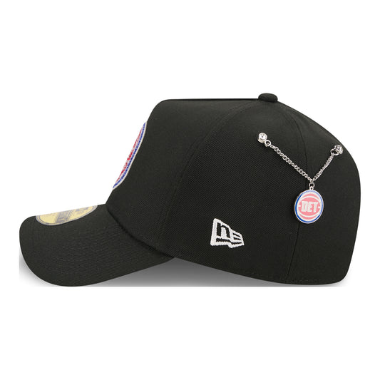 Detroit Pistons New Era 2026 NBA Draft 5940AF Fitted Hat in Black - Left Side View