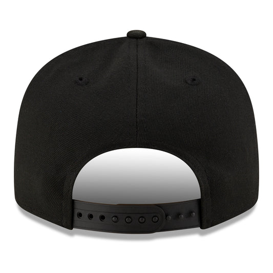 Detroit Pistons New Era Black & White 950 Snapback in Black - Back View