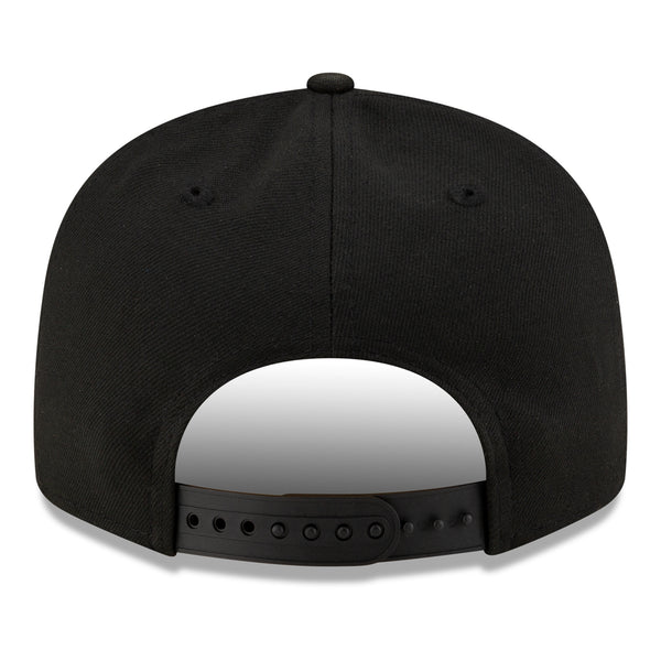 Detroit Pistons New Era Black & White 950 Snapback in Black - Back View