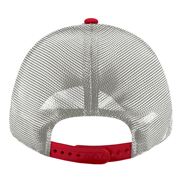 Detroit Pistons New Era 940AF Trucker Snapback in Red - Back View