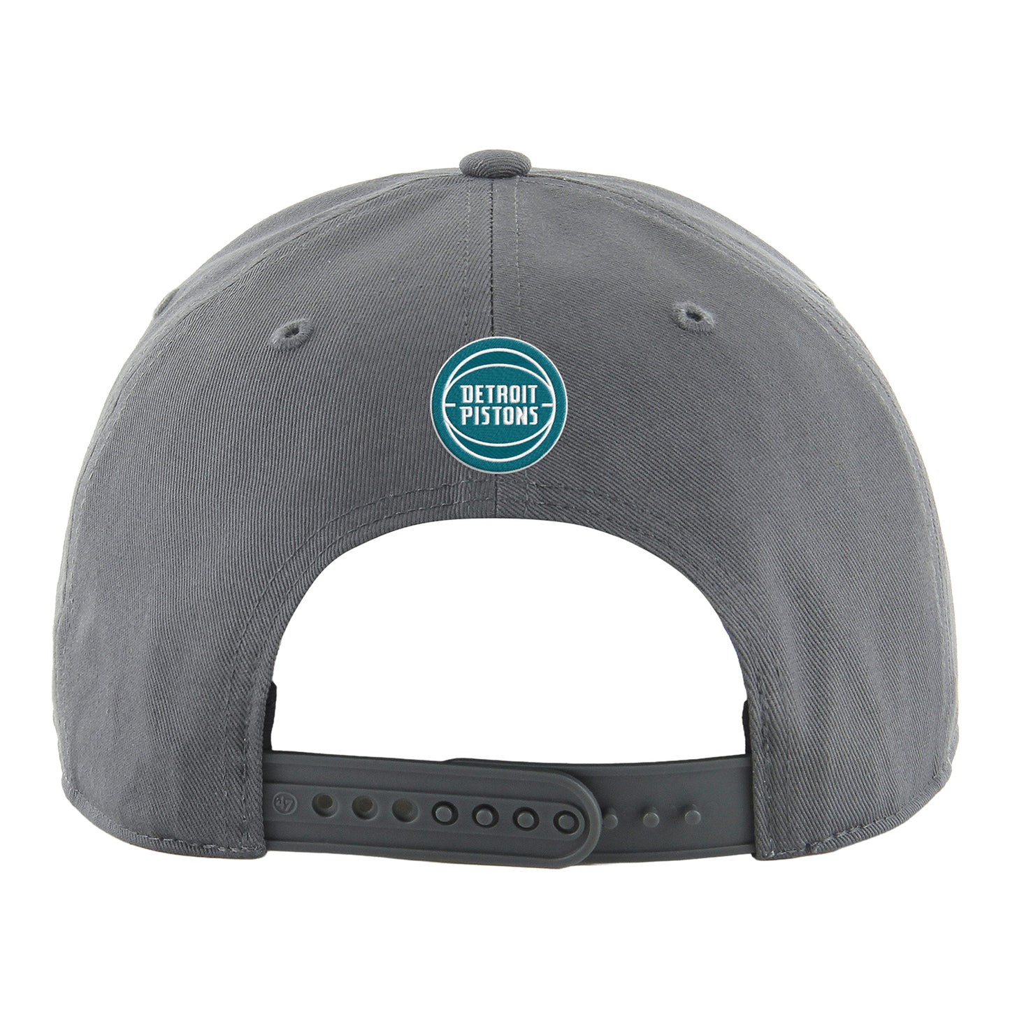 2025-26 City Edition Detroit Pistons 47 Brand Roscoe Hitch Hat in Grey - Back View