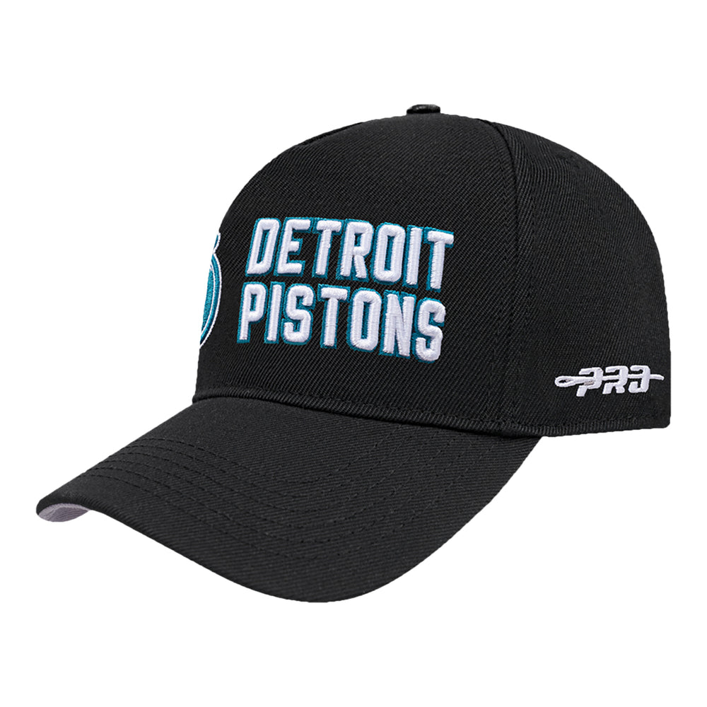 2025-26 City Edition Detroit Pistons Pro Standard Pro Pinch Snapback in Black - Front left View