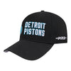 2025-26 City Edition Detroit Pistons Pro Standard Pro Pinch Snapback in Black - Front left View
