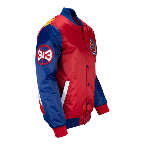 Detroit Pistons 313 Day TY Mopkins Starter Jacket