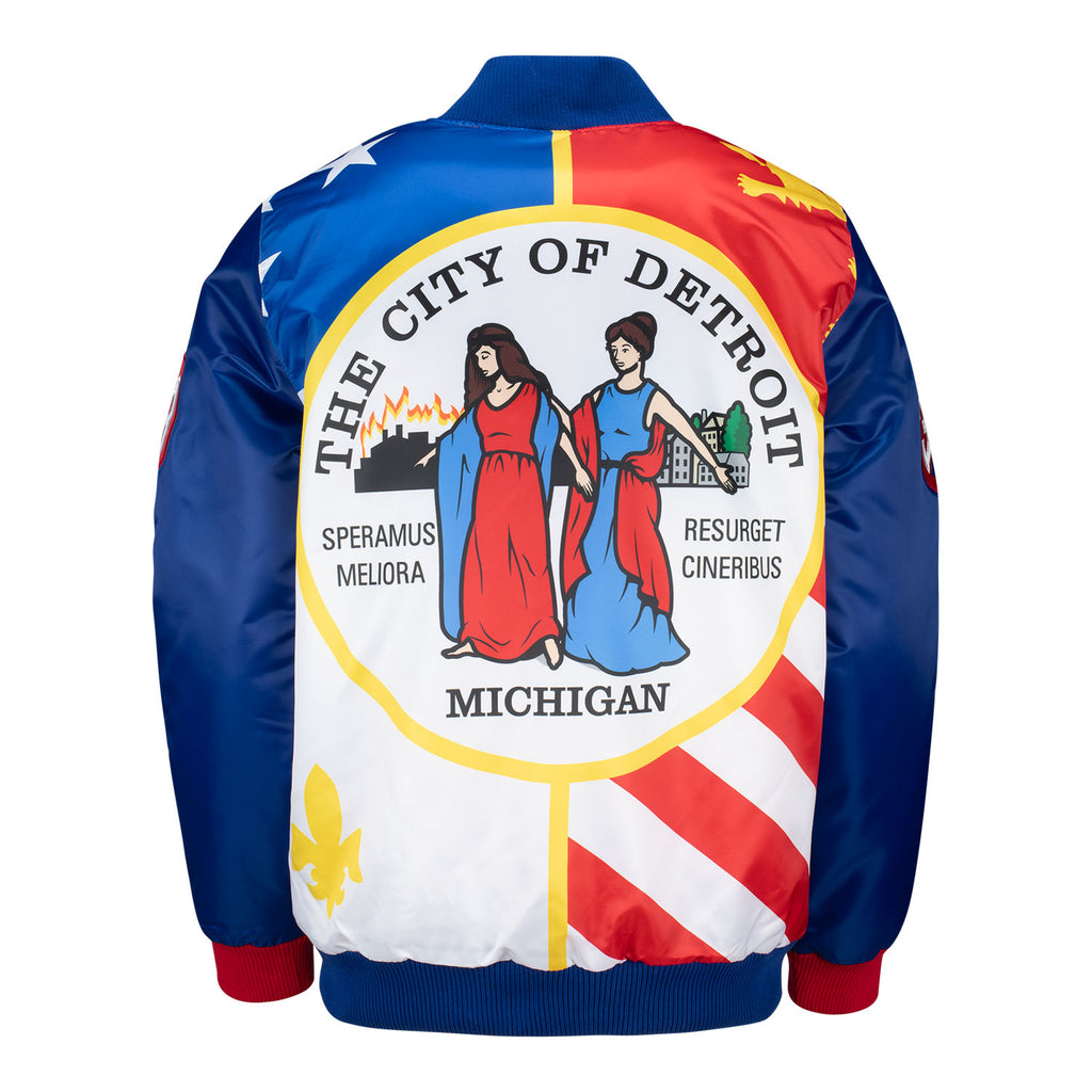 Detroit Pistons 313 Day TY Mopkins Starter Jacket Pistons 313 Shop