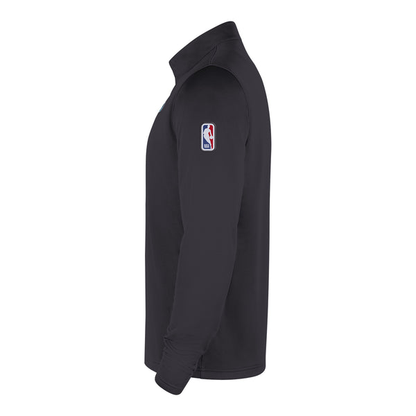 2025-26 City Edition Detroit Pistons Nike Authentic 1/4 Zip Jacket in Black - Side View