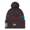 2025-26 City Edition Detroit Pistons New Era Knit in Black - Side View