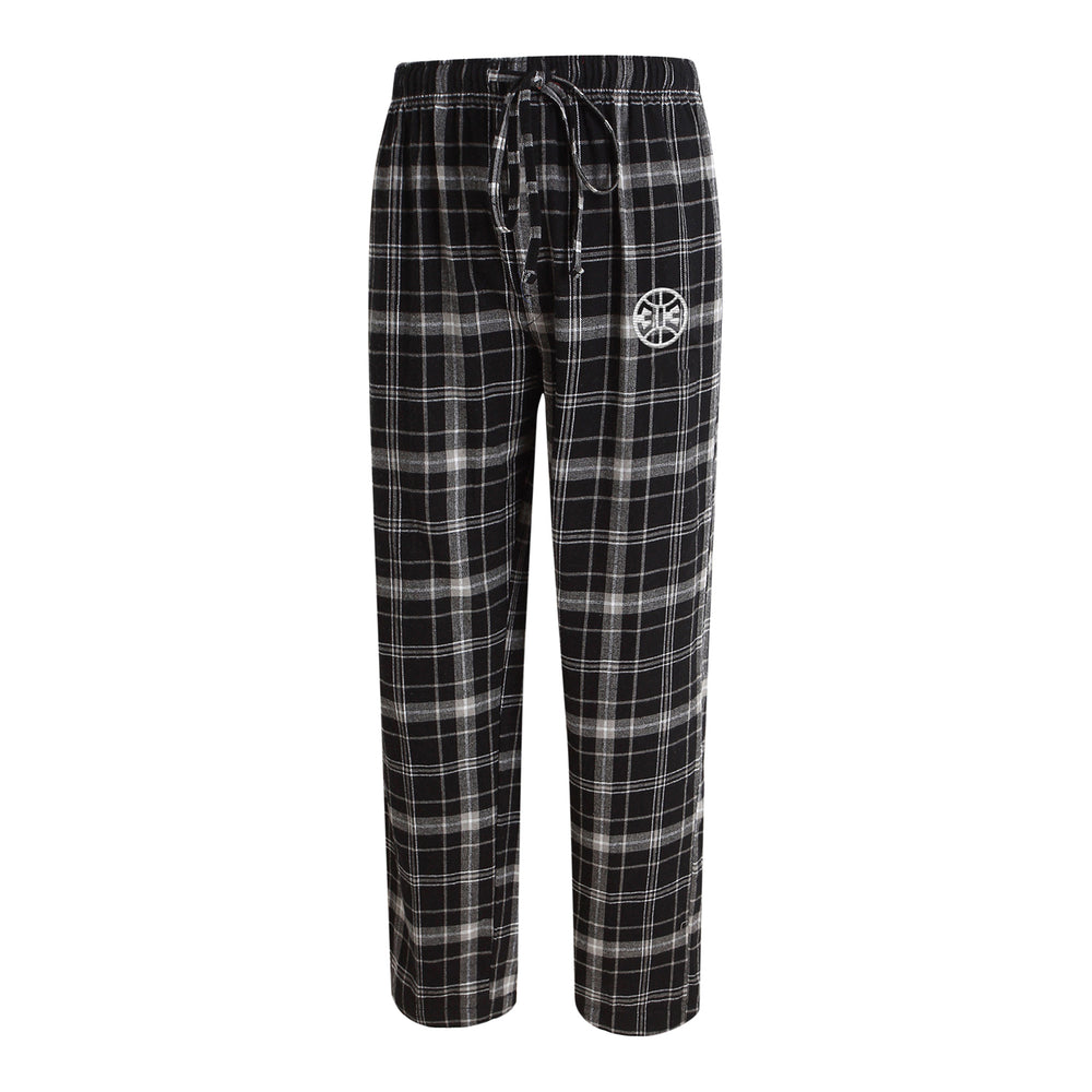 Detroit Pistons Black & Grey Flannel Pants