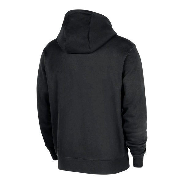 Detroit Pistons Nike Practice Club Hoodie in Black - Back View