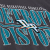 Detroit Pistons Mitchell & Ness HWC Vintage Crewneck in Black - Front Graphic View
