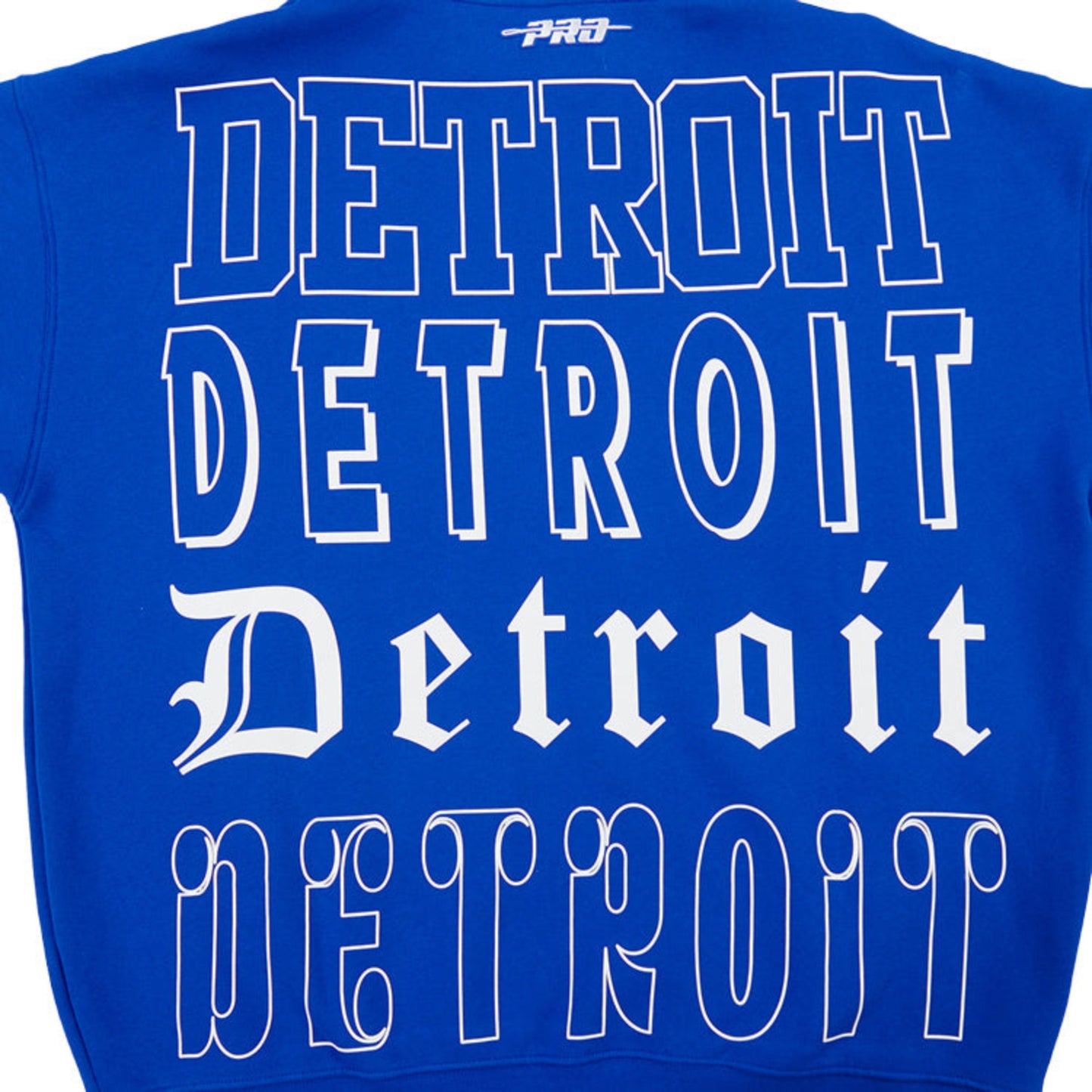 Detroit Pistons Pro Standard Billboard Hooded Sweatshirt in Blue - Back View
