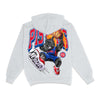 Detroit Pistons x Kiwiclo Hooper's Birthday Dunk Hoodie in White- Back View