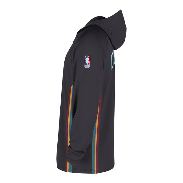 2025-26 City Edition Detroit Pistons Nike Authentic 1/4 Zip Hoodie in Black - Side View