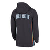 2025-26 City Edition Detroit Pistons Nike Authentic 1/4 Zip Hoodie in Black - Back View