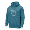 2025-26 City Edition Detroit Pistons Nike Teal Club Fleece Hoodie in Teal - Front View