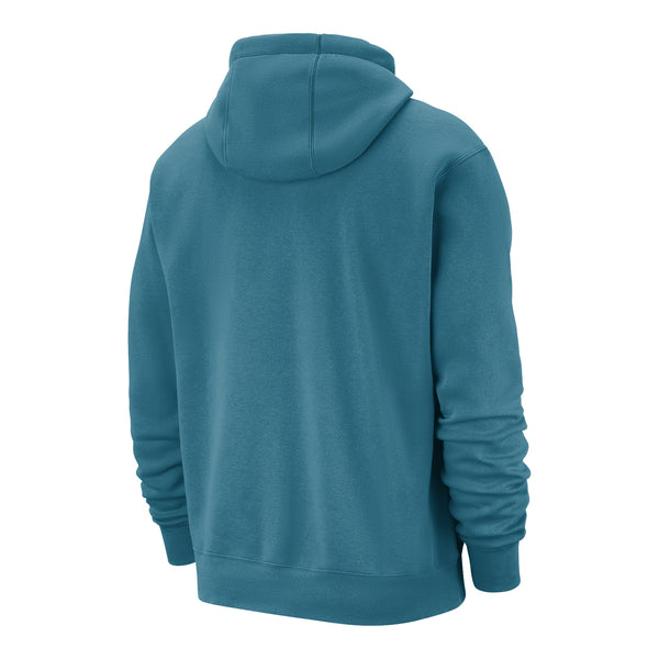 2025-26 City Edition Detroit Pistons Nike Teal Club Fleece Hoodie in Teal - Back View
