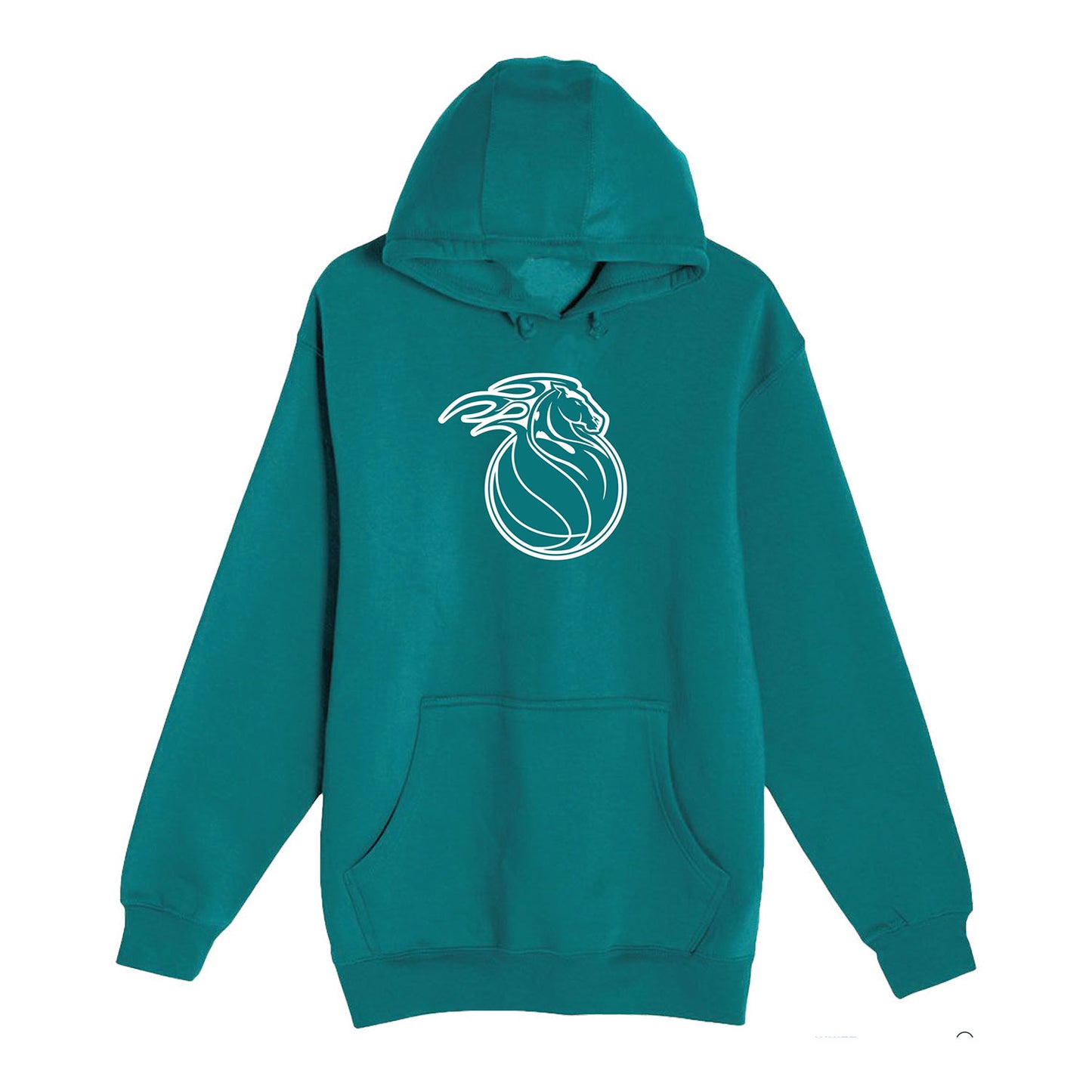 2025-26 City Edition Detroit Pistons Logo Hooded Sweatshirt In Green - Front View