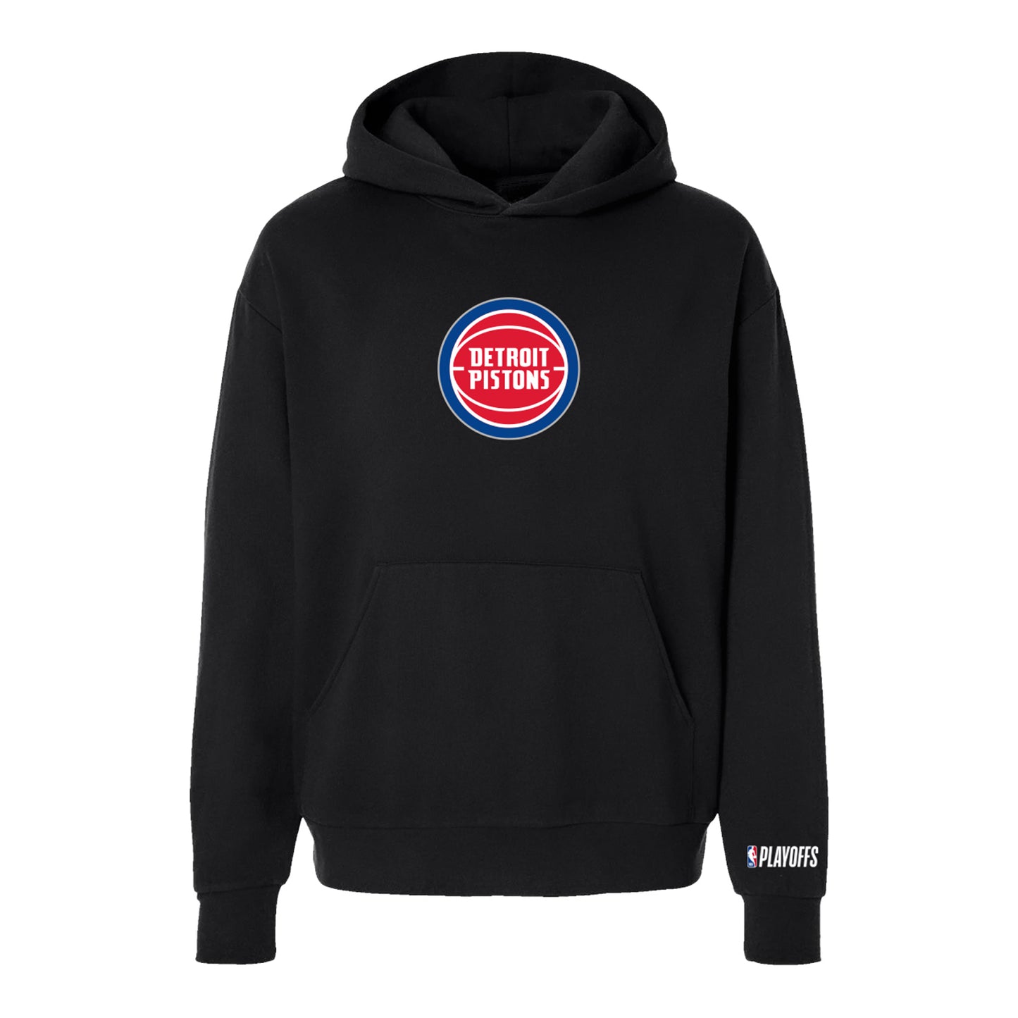 Detroit Pistons Playoffs '26 Hoodie in Black - Front View