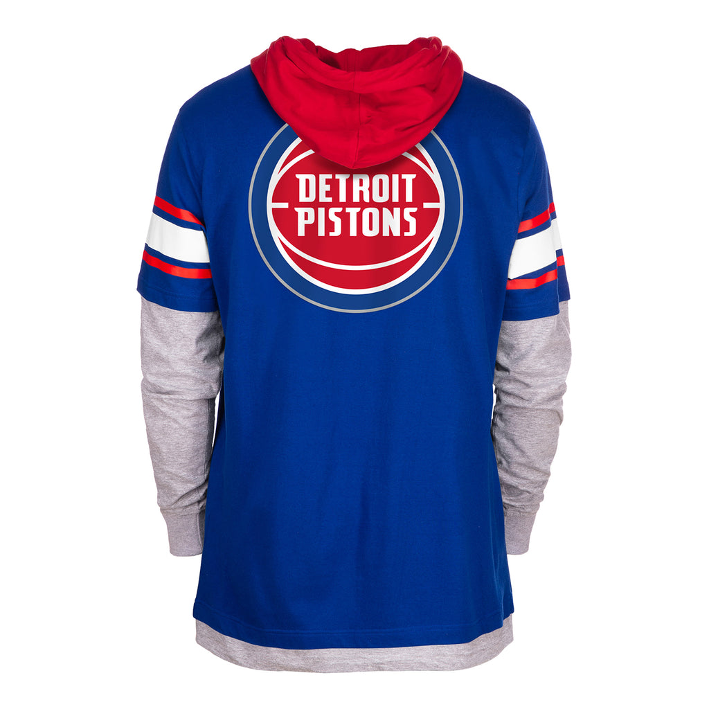 Detroit Pistons New Era Blue Long Sleeve Tshirt Hoodie Pistons 313 Shop