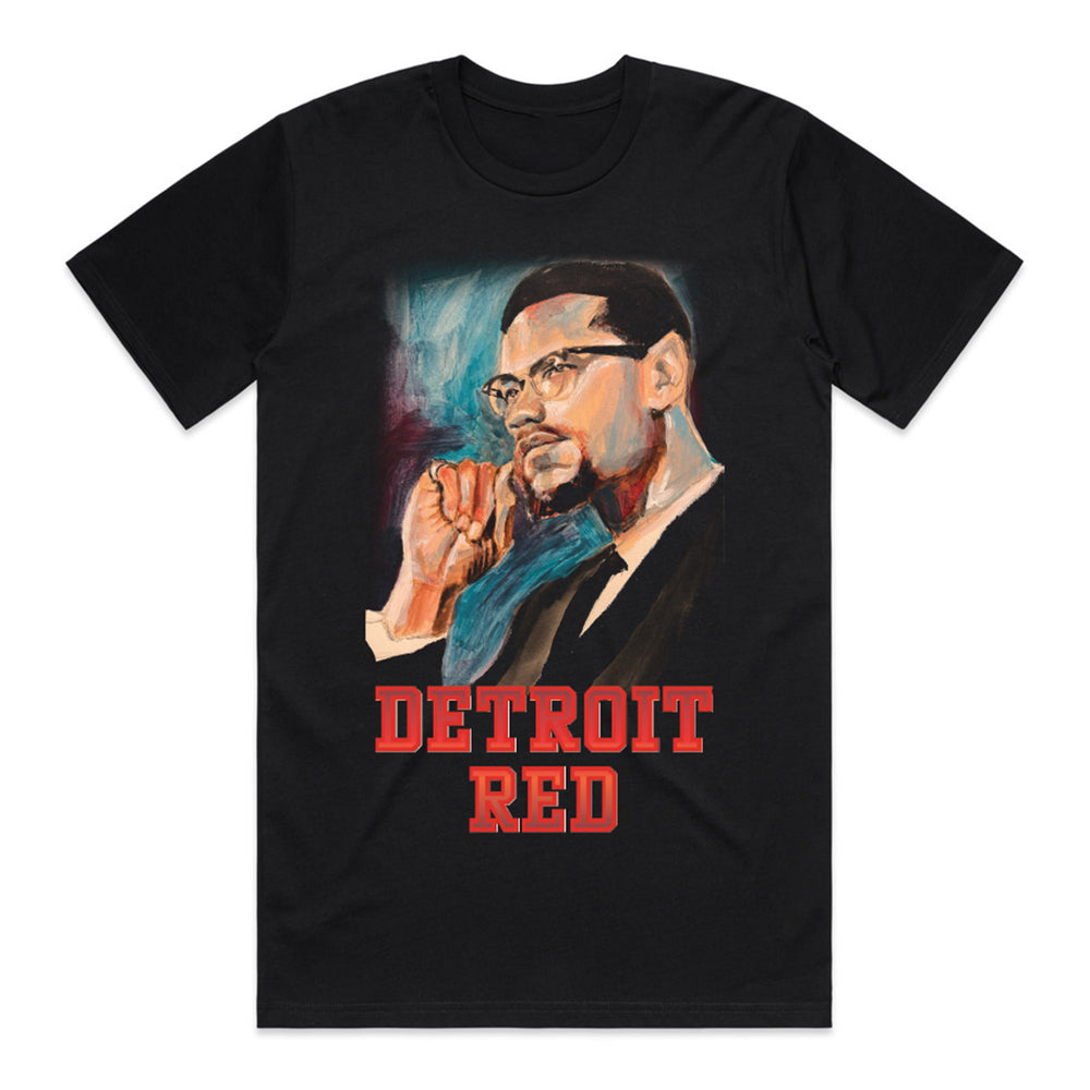 Detroit Pistons Malcolm X Painted Portrait T-Shirt