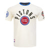 Detroit Pistons Pro Standard Modern Originals T-Shirt in White - Front View