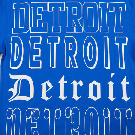 Detroit Pistons Pro Standard Billboard T-Shirt in Blue - Back View Detail