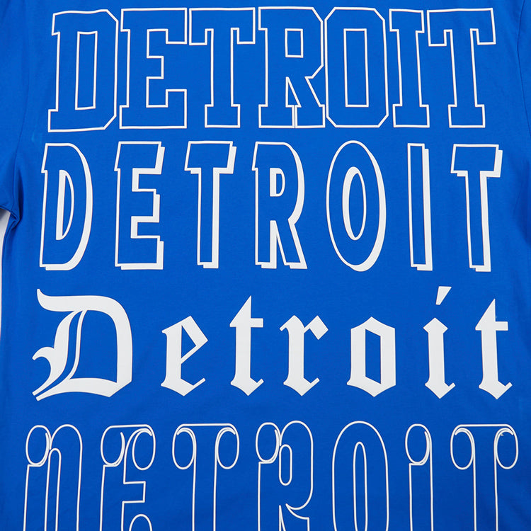 Detroit Pistons Pro Standard Billboard T-Shirt in Blue - Back View Detail