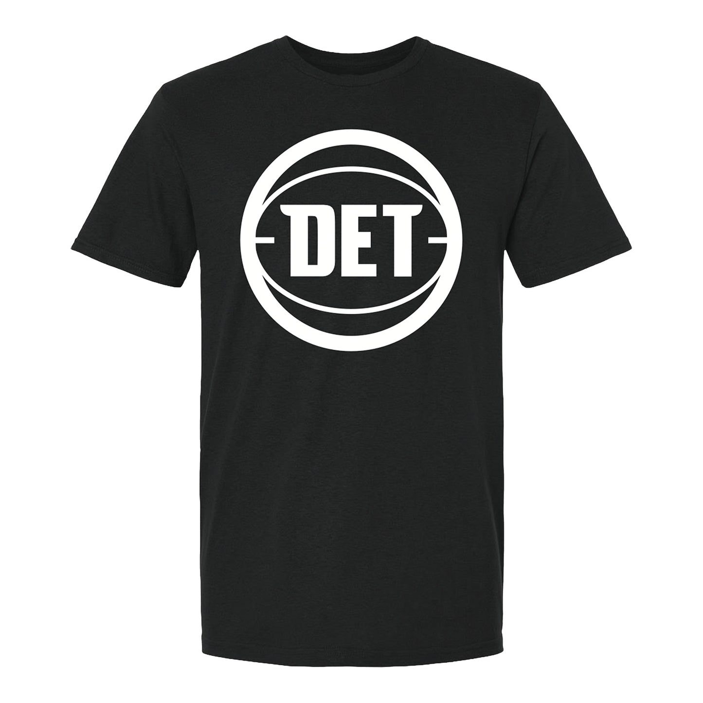 Detroit Pistons Black Secondary Logo T-Shirt in Black - Front View