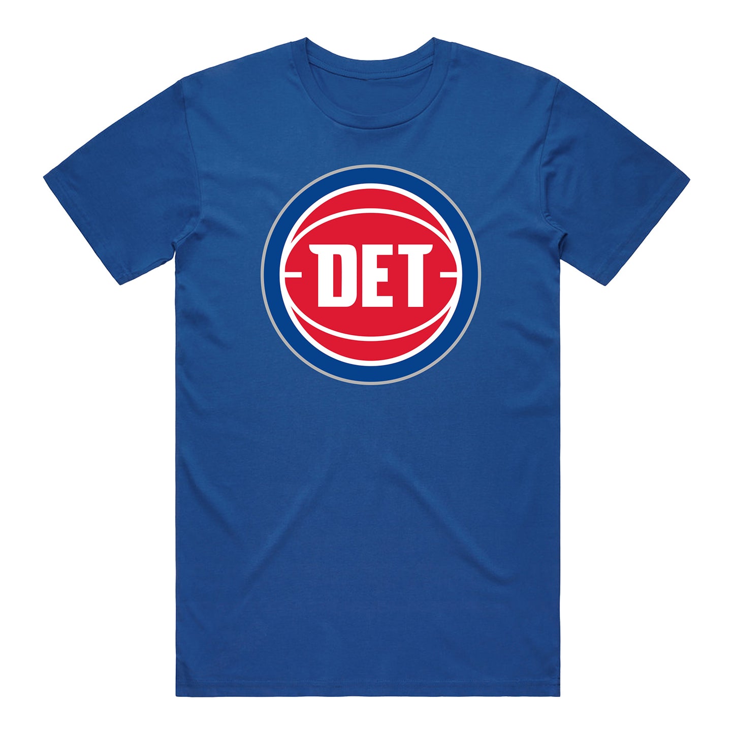 Detroit Pistons Primary Logo Blue T-Shirt in Blue - Front View