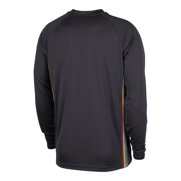 2025-26 City Edition Detroit Pistons Nike Pre-Game Top in Black - Back View