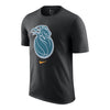 2025-26 City Edition Detroit Pistons Nike T-Shirt in Black - Front View