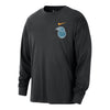 2025-26 City Edition Detroit Pistons Nike Long-Sleeve T-Shirt in Black - Front View