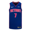 Detroit Pistons Troy Brown Jr Nike Icon Swingman Jersey - 2021-24 - front view