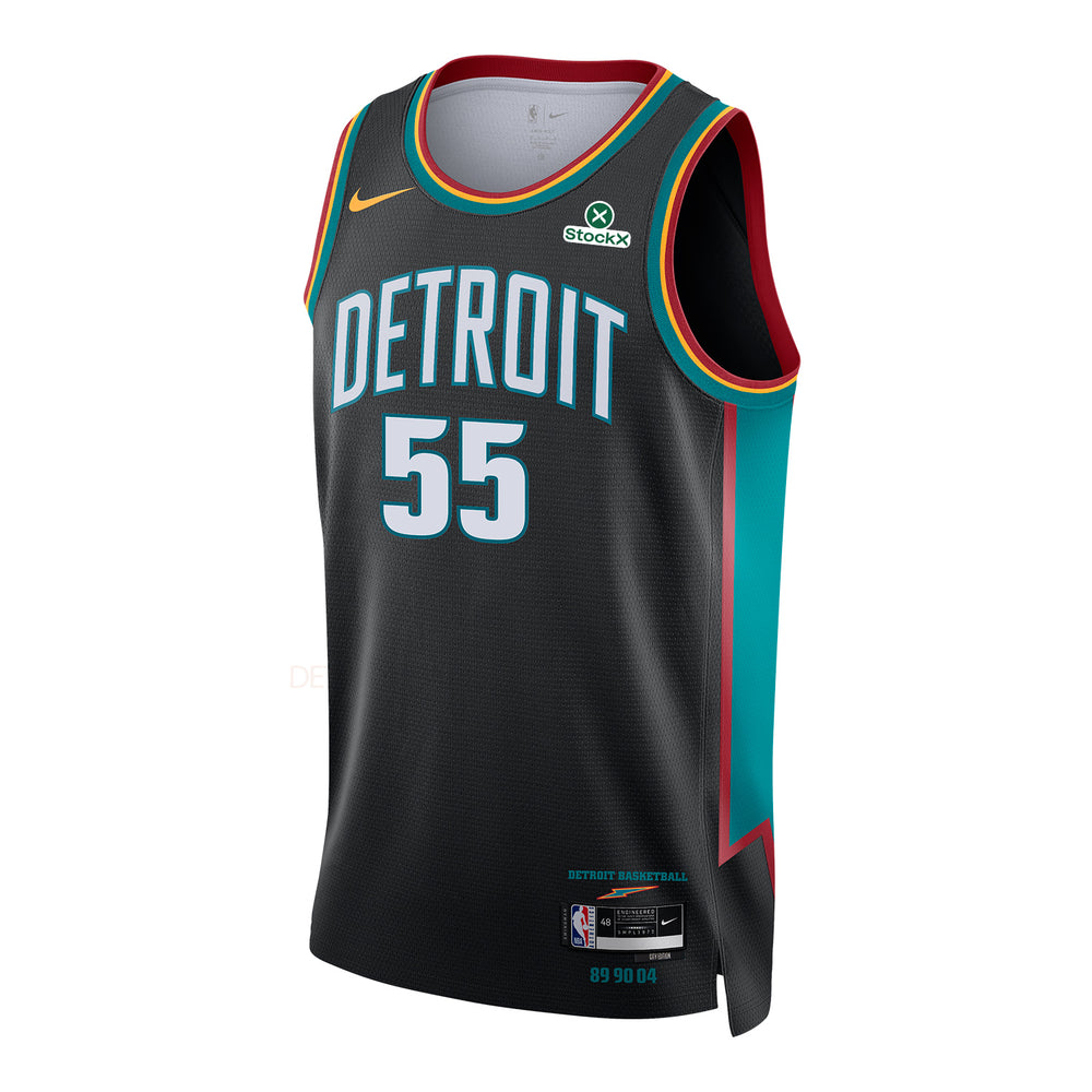 2025-26 DETROIT PISTONS CITY EDITION DUNCAN ROBINSON SWINGMAN JERSEY IN NAVY - FRONT VIEW