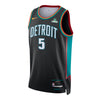 YOUTH 2025-26 DETROIT PISTONS CITY EDITION RON HOLLAND II SWINGMAN JERSEY IN NAVY - FRONT VIEW